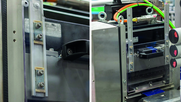 Adjustable protection door with drylin N-27